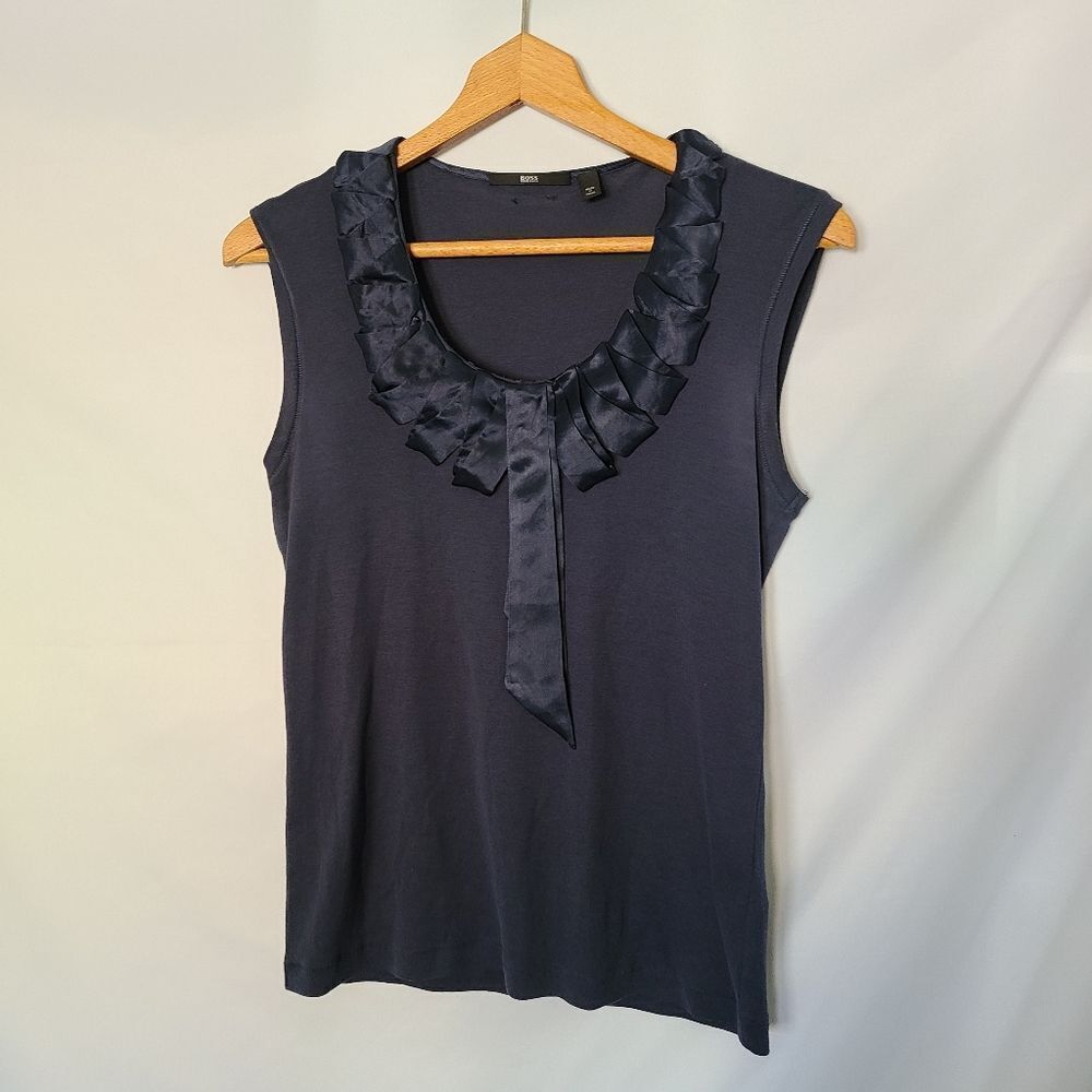 Boss Hugo Boss Navy Blue Sleeveless Top sz‎ M